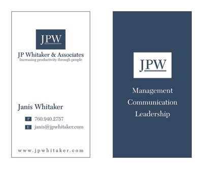 JP Whitaker - business cards