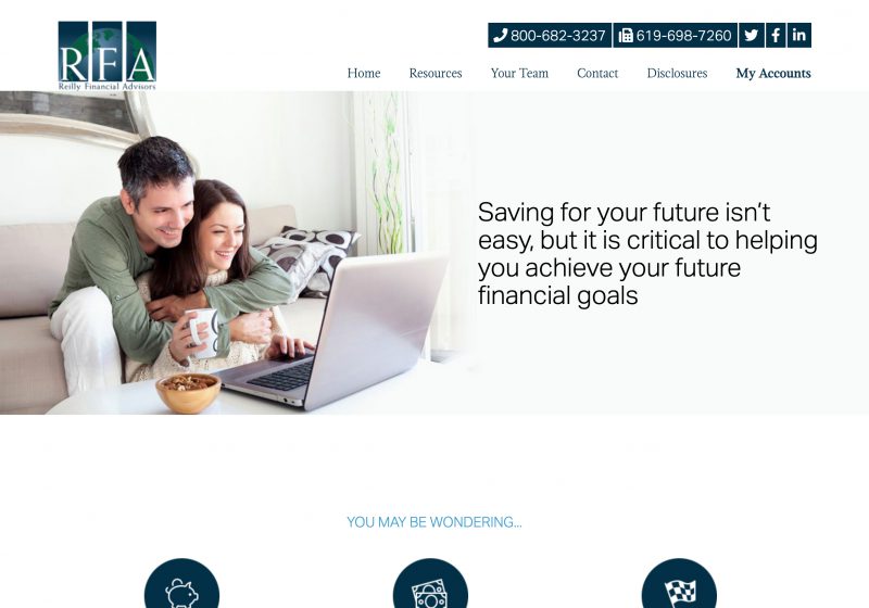 Image of Reilly Financial Advisors custom web design