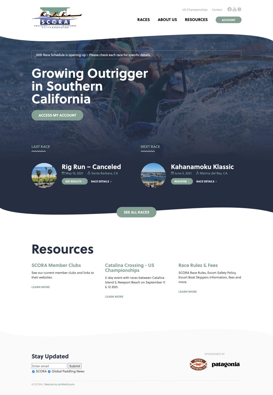 WordPress website for SCORA by AshWebStudio