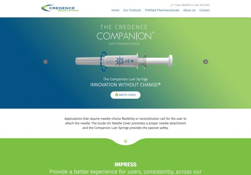 Image of Credence Medical custom web design