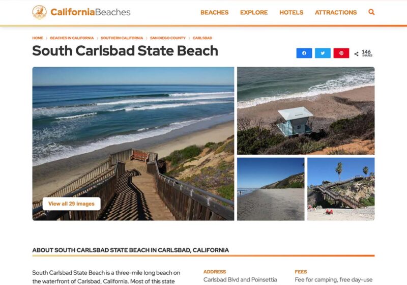 Image of Beaches Network custom web design